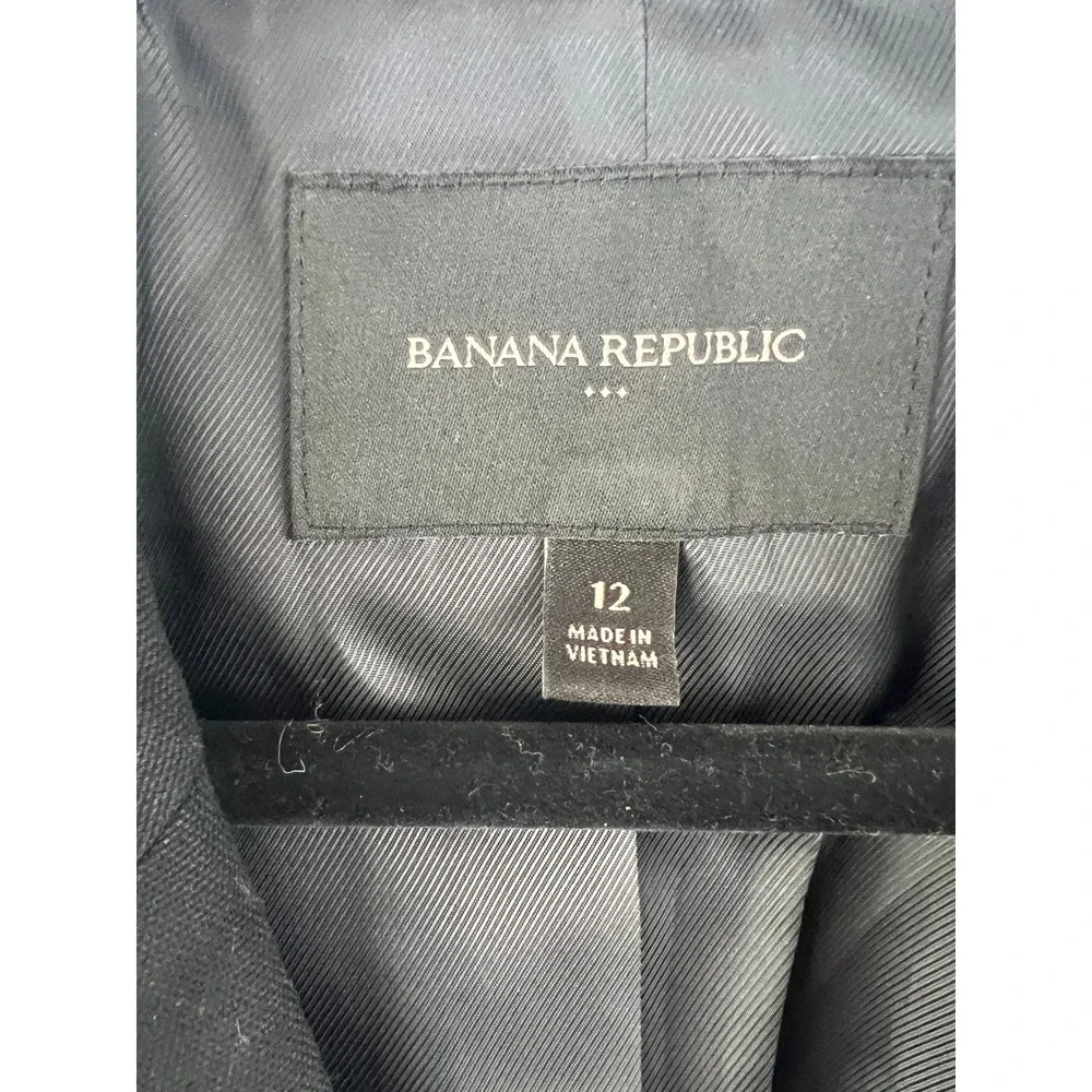 Banana Republic ICON BLAZER Double Breasted Gold Button Blazer Size 12 - Picture 3 of 10